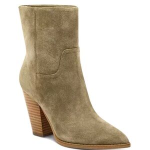 Marc Fisher Women's Devin Pointed Toe Suede High-Heel Western Booties